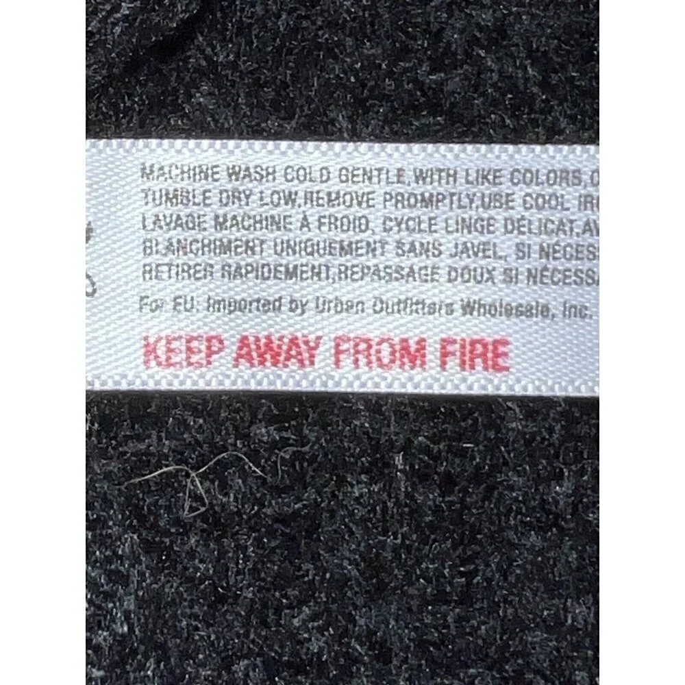 URBAN OUTFITTERS Women’s Sweater Black Chunky Knit Oversized Cocoon Cardigan OS